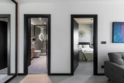 Dark door in the bedroom photo
