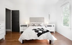 Dark door in the bedroom photo