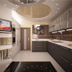 Kitchen ceiling design 12 sq m