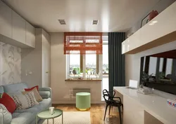 Studio 30 sq.m design with kitchen and balcony m