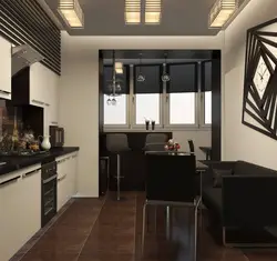 Small Kitchen Design With Access To The Balcony