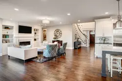 Floor design in the kitchen living room photo