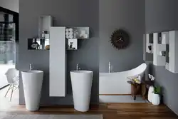 Ванна бөлмесінің интерьеріндегі сантехника