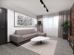 Design of a hall in a three-room apartment of a panel house