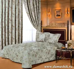 Парда ва bedspread маҷмӯи барои хоб акс