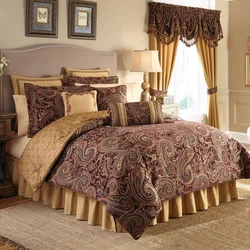 Парда ва bedspread маҷмӯи барои хоб акс