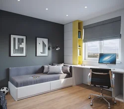 Teenage bedroom interior