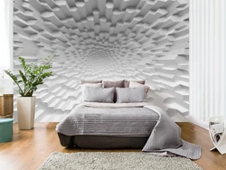 Bedroom Design With 3 D Wallpaper