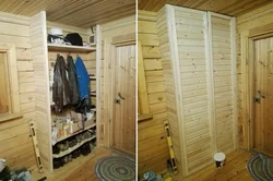 Ağacdan hazırlanmış koridor fotoşəkili üçün DIY taxta mebel