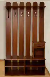 DIY wooden furniture for the hallway photo made from wood