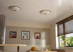 Mətbəx Fotoşəkilində PVC Panellərdən Hazırlanmış Tavan