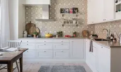 Kitchen interior apron and floor