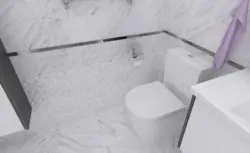Ванна бөлмесінің дизайнындағы фарфор плиткасы 60x60