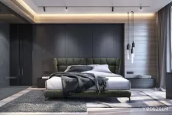 Bed In Modern Bedroom Interior