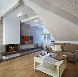 Attic living room design
