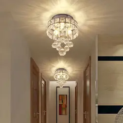 Suspended Ceiling In The Hallway Design Photo With Lamps