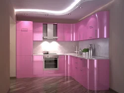 Кухни фото розовый фасад