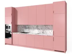 Kitchen photo pink facade