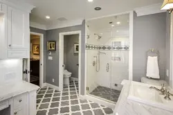 Classic bathroom design with shower