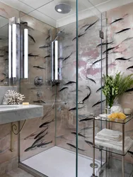 Bathroom design with glass