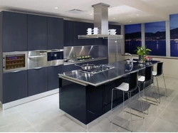 Kitchens in high-tech style corner photos