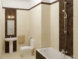 Photo Of Bathroom Tiles White And Brown