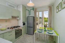 Kitchen Design For 12 Sq M With Access To The Balcony