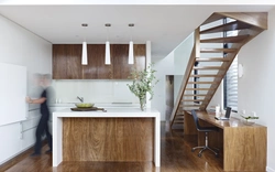Kitchen on the second floor of the house photo