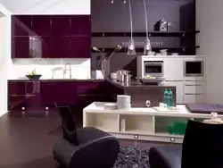 Какие цвета сочетаются с баклажановым цветом в интерьере кухни
