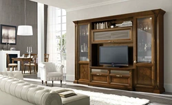 Living rooms made of solid oak photo
