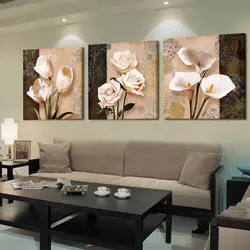 Modular paintings for the living room interior in a modern style