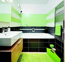 White green bath design