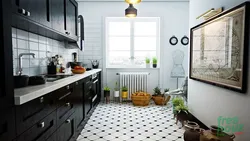 Дизайн кухни клетка