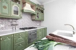 Фисташковый фасад кухни фото