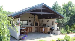 Летняя кухня в деревне фото