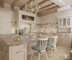 Provence kitchen style photo in light colors