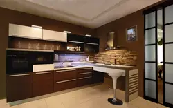 Інтэр'ер кухні шакаладных кветак