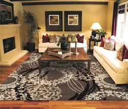 Modern carpets for the floor in the living room in the interior