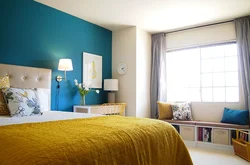 Bedroom design blue yellow