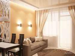 Living room interior in milky color photo