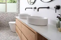 Terrazzo bathroom interior