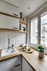 Small kitchen design with window