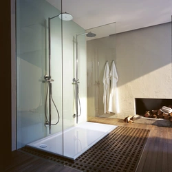 Bathroom design with open shower