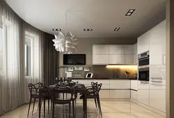 Kitchen Design Beige And Black