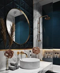 Bathroom design in 2 colors