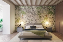 Bedroom design with leaves