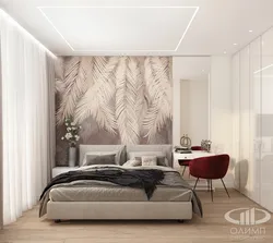 Bedroom design with leaves