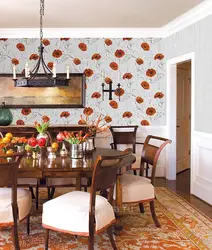 Kitchen Decoration With Wallpaper Photo