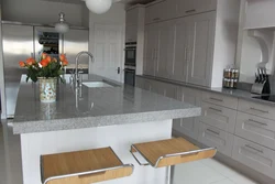 Photo my kitchen gray countertop