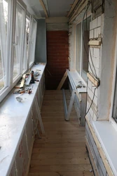 Renovation of a loggia in a panel house photo